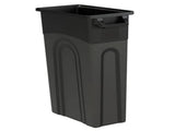 23 Gallon Heavy Duty Plastic Garbage Container, Black 06189705