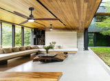 60 Inch Ceiling Fan With Lights 3 Solid Wood Fan Blade Noiseless Reversible Motor Remote Control W882P212625