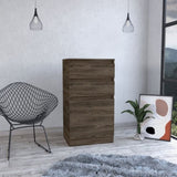 Kamelot Dresser With Jewelry Box, Single Door Cabinet, Mirror, Two Drawers -Dark Walnut B20091919