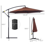 ZNTS Outdoor beach umbrella/Patio Offset Umbrella （Prohibited by WalMart） 62086373