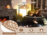 Floor Lamp with Foot Pedal Switch - Stable Base 8&deg Stability Test, Black Metal & Paper Rope 44264757