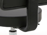 Round Shape Plastic Adjustable Salon Stool with Back Black 42012977
