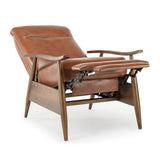 Sarasota Wood Arm Push Back Recliner - Caramel B050P281016