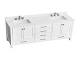 72"x 22" bathroom stone vanity top engineered color undermount ceramic sink and 3 faucet hole W1059P232320
