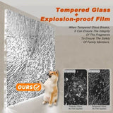 Frameless shower door 60 "W x 76" H, 1/4 " Clear Tempered Glass, Explosion Proof Film, W1675P306962