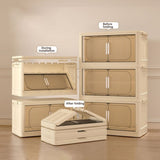 19.69" Side Wide Folding Storage Cabinet ,3 Tiers,19.69"11.81"31.1",Collapsible Storage Bins with 90104961