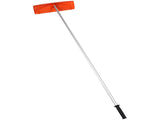 5.6 m 5-Section Extendable Roof Snow Rake Aluminum Pole, PP Orange Wheeled Shovel Head 78959935