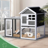 ZNTS Wooden Rabbit Hutch Outdoor Chicken Coop Indoor Bunny Cage with Run, Guinea Pig House Pet House with 92638093