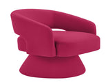 Modern Swivel Barrel Chair, Upholstered Velvet Round Accent Chairs,360 Degree Comfy Swivel Chair W2186P178776