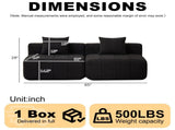 Chenille sectional sofa with 2 pillows,Symmetrical Modular Sofa Sectional for bedroom, living room, W834P389131