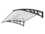 Door Awning Polycarbonate Window Canopy with White Panel and Gray Bracket for Rain and Sun 66566663