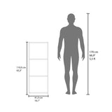 Wall Cabinet 43.3" H, with 1 Door and 3 Shelves, White B097P250867