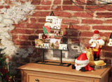 2 Pack Sturdy Metal Xmas Card Holder - Tree Shape, 1521 Clips, 2 Stands , Black, 47878110