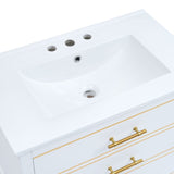 Modern 30inch Navy Blue/White Bathroom Vanity Cabinet Combo with Open
Storge, Two Drawers WF320373AAK