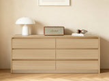 6 Dresser for Bedroom, Modern 6 Drawer Dresser with Spacious Countertop, Wood Storage Cabinet with W3204P484603