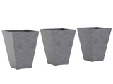 Set of 3 Plastic Flower Pots 02384449