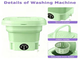 8L Foldable Mini Washing Machine,Portable Compact Washer with 3 Adjustable 39124389