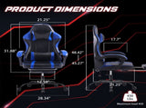 Video Game Chairs for Adults, PU Leather Gaming Chair with Footrest, 360&degSwivel Adjustable Lumbar 91466182