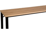Coastal Modern Console Table with Natural Wood Top and Black Metal Legs, 39" x 14" x 31", Slim 62739942