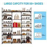 ZNTS 9 Tiers Shoe Rack Storage Organizer Shoe Shelf Organizer for Entryway Holds 50-55 Pairs Shoe, 41157133