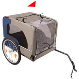 ZNTS Dog Bike Trailer, Breathable Mesh Dog Cart with 3 Entrances, Safety Flag, 8 Reflectors, Folding Pet 92880947