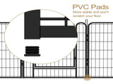 8 Panels Heavy Duty Metal Playpen with door,39.37"H Dog Fence Pet Exercise Pen for Outdoor, Indoor 94098945