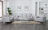 Light Grey Accent Chair with Metal Leg B062P209155
