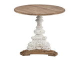 D22.5x27" Antique White Round Side Table, French Country W2078P290098