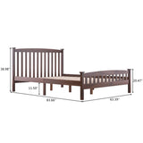 PWB-044 Cap Vertical Strip Bed Walnut Queen 90051008