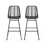 Sawtelle Outdoor Wicker Barstools 65481.00GRY