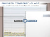 56-60" W x 58" H Framed Double Sliding Shower Door, 1/4" Frosted Ultra-Clear Tempered Glass T5595P476205