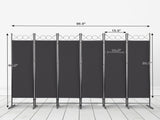 5.74FT 6-Fold Top With Shape 160g Polyester Cloth Plastic Feet Carbon Steel Frame Foldable Screen 49481759