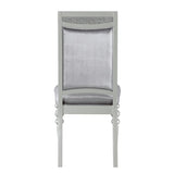 Grey and Platinum Upholstered Side Chairs B062P182702