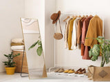 59"x16" Rectangle Full Length Mirror, Full Body Standing Mirror Floor Mirrors, Gold 62524784