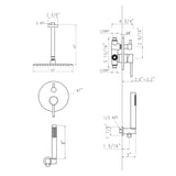 Dome system Shower head combination set wall mounted with 10 inch head and hand held KE-A3585-BN