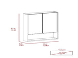 Manchester Rectangle Medicine Cabinet with Mirror White B06280343