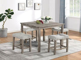 Dining Table, Bar Table and Chairs Set, 5 Piece Dining Table Set, Industrial Breakfast Table Set, W487P333512