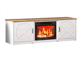 Brown top panel, washed white cabinet body, 133955cm, embossed particle 23980403