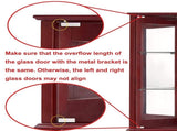 Corner Curio Dispaly Cabinet with Lights, Adjustable Tempered Glass Shelves, Mirrored W1693P171669