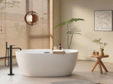 47'' Acrylic Freestanding-Acrylic Soaking Tubs, White, Oval Shape Freestanding W1675P189559