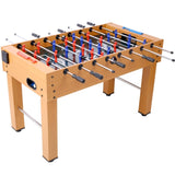 ZNTS 54-Inch Hurricane Foosball Table for Family Game Rooms with Light Cherry Finish, Analog Scoring and W465P164161