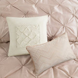 7 Piece Tufted Comforter Set Blush King B03597045
