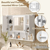 35'' x 28'' Wall Mounted Bathroom Medicine, Modern Bathroom Wall with Mirror, Mirror N710P209443K