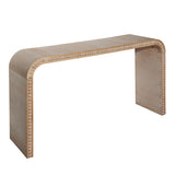 Natural Console Table, 59in Entryway Table, Curved Waterfall-style Table,Console table with W2729P263652