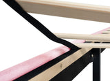 Full Size Upholstered Platform Bed Frame with Modern Button Tufted Linen Fabric Headboard, No Box W311P198070