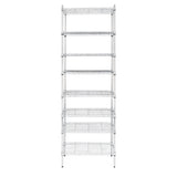 8-Tier Wire Shelving Unit Adjustable Steel Wire Rack Chrome 27635557