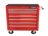 7 DRAWERS MULTIFUNCTIONAL TOOL CART WITH WHEELS-RED 78347019