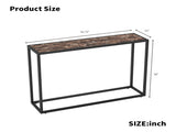 Narrow console table, high-end edge wrapped foyer table, entrance, industrial corridor table, living W578P357536