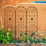 2 Pack Metal Garden Trellis 86.7" x 19.7" Rustproof Trellis for Climbing Plants Outdoor Flower W1586P151257