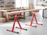 2-Pack Heavy Duty Metal Folding Roller Stand with Edge Guides Portable Woodworking Support - Red 35567362